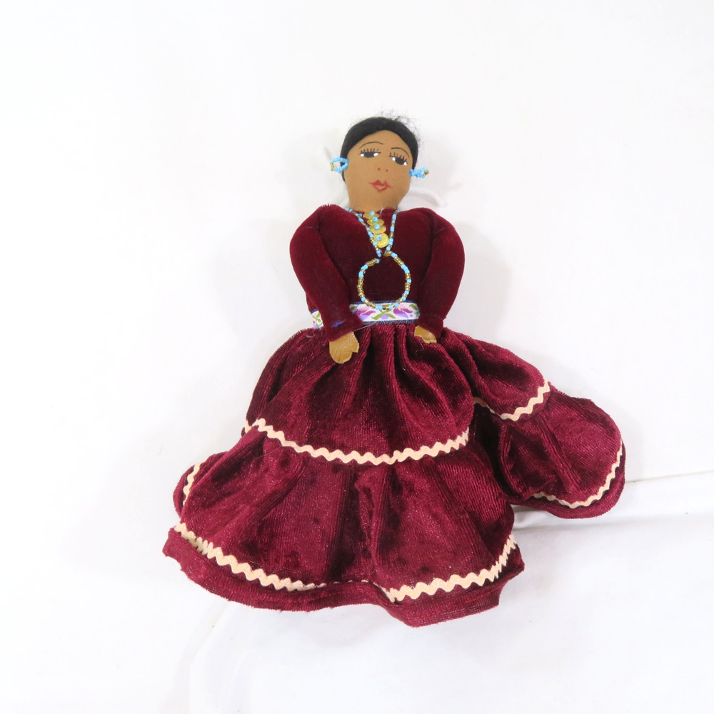 Navajo Made Indian Doll Signed by Pearl Joe Vintage